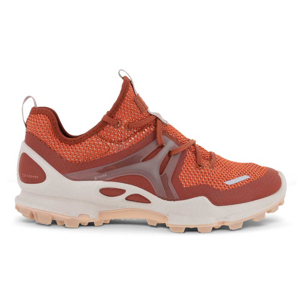 ECCO Womens Hiking Shoes Orange - Biom C-Trail Low Tex - PSQ-365028